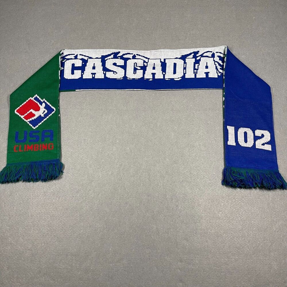 Team USA Climbing Scarf Cascadia 102 Green Blue White Doug Flag Rufneck Scarves
